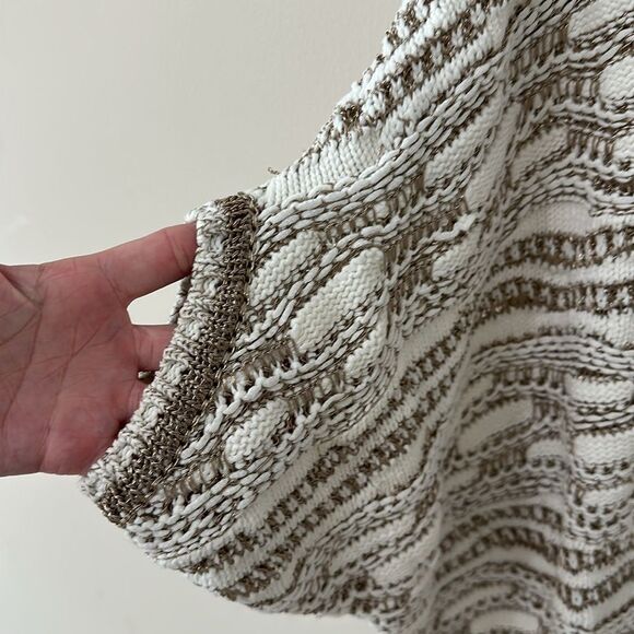 Maje Pull Type Poncho Jumper Ecru Beige One Size - Picture 3 of 4